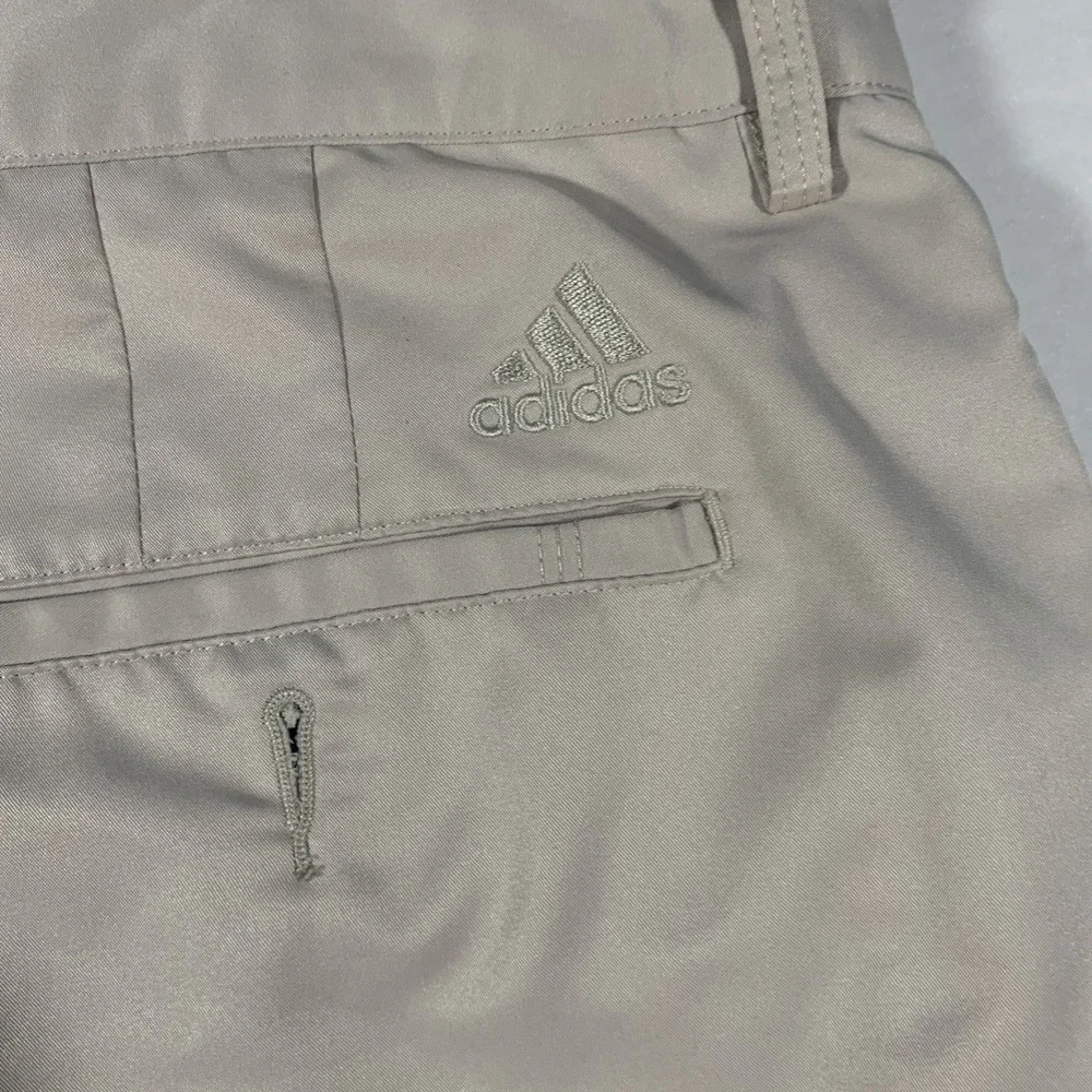 Adidas ClimaLite Golf Pants Men's 35 x 32 Beige Flat Front Regular Straight‎ Leg